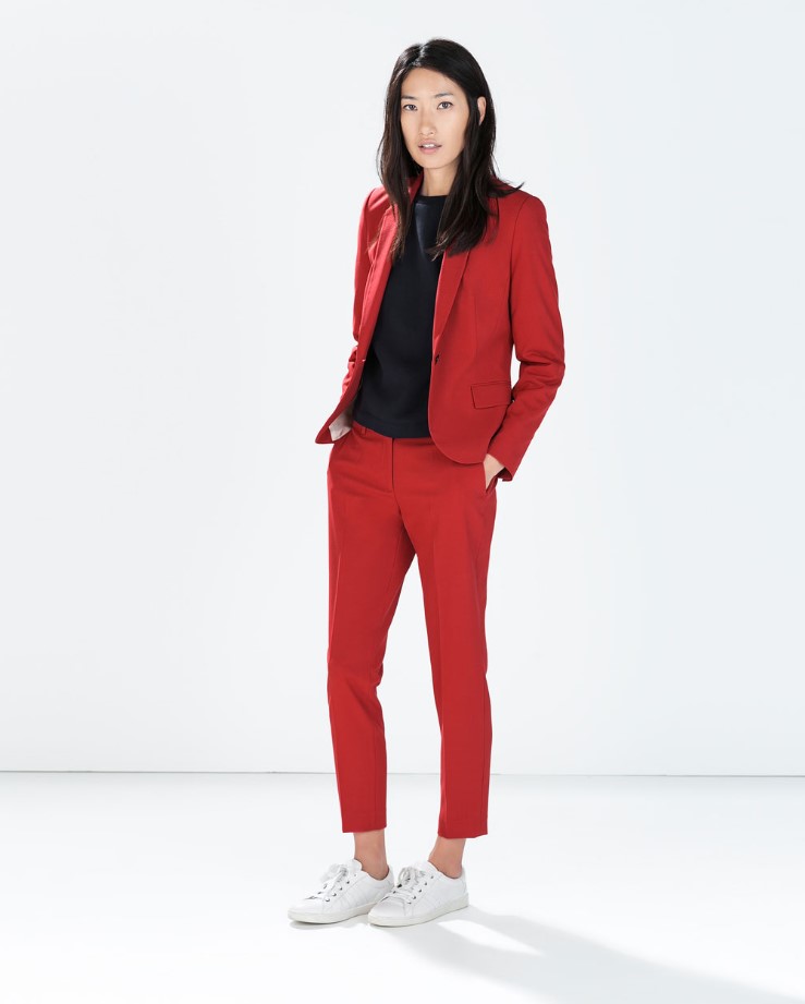 Zara Kırmızı Blazer Ceket modelleri