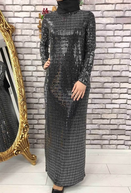 Payetli Tesettür Abiye Elbise Modelleri 2020
